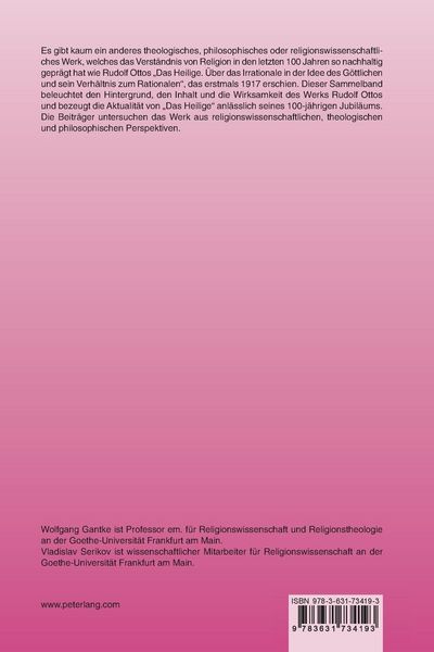 Produktbild: 100 Jahre &laquo;Das Heilige&raquo;