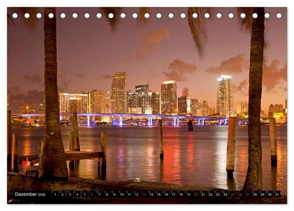 Produktbild: Miami und Florida (Tischkalender 2026 DIN A5 quer), CALVENDO Monatskalender