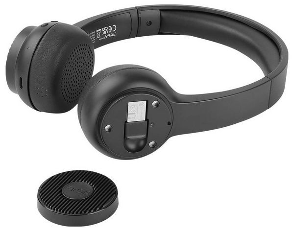 Produktbild: EKSA H16 On Ear Headset Bluetooth&reg; Schwarz Noise Cancelling, Mikrofon-Rauschunterdr&uuml;ckung Headset, Lautst&auml;rkeregelung