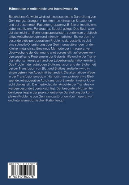 Produktbild: H&auml;mostase in An&auml;sthesie und Intensivmedizin