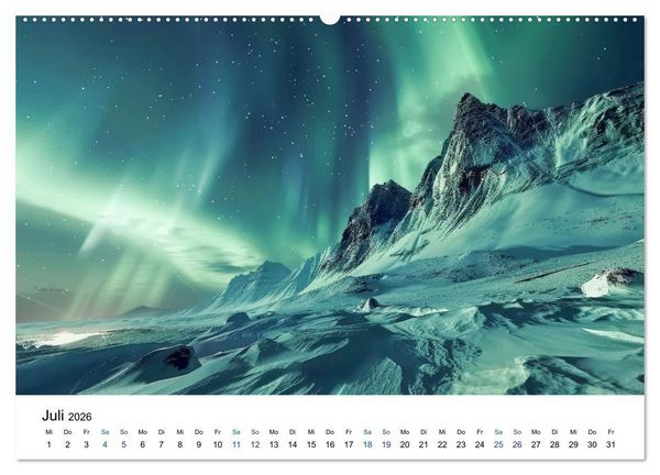 Produktbild: Aurora Borealis - Der Zauber der Nordlichter (hochwertiger Premium Wandkalender 2026 DIN A2 quer), Kunstdruck in Hochglanz