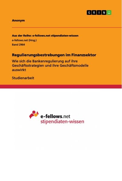 Produktbild: Regulierungsbestrebungen im Finanzsektor