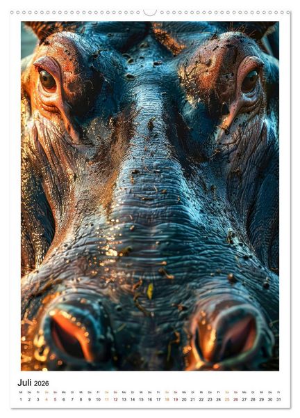 Produktbild: Afrikas Tierwelt - imposante K&ouml;pfe (hochwertiger Premium Wandkalender 2026 DIN A2 hoch), Kunstdruck in Hochglanz