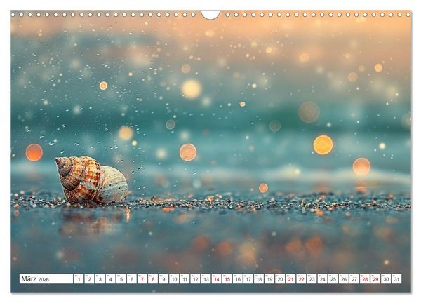Produktbild: Sandgefl&uuml;ster und Muschelzauber (Wandkalender 2026 DIN A3 quer), CALVENDO Monatskalender