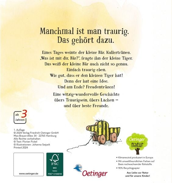 Produktbild: Nach einer Figurenwelt von Janosch. Als der Bär einmal traurig war (und plötzlich so viel lachen musste)