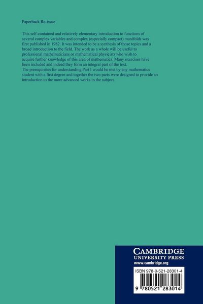 Produktbild: Several Complex Variables and Complex Manifolds I