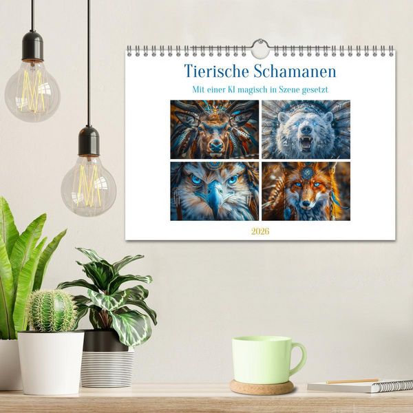 Produktbild: Tierische Schamanen (Wandkalender 2026 DIN A4 quer), CALVENDO Monatskalender