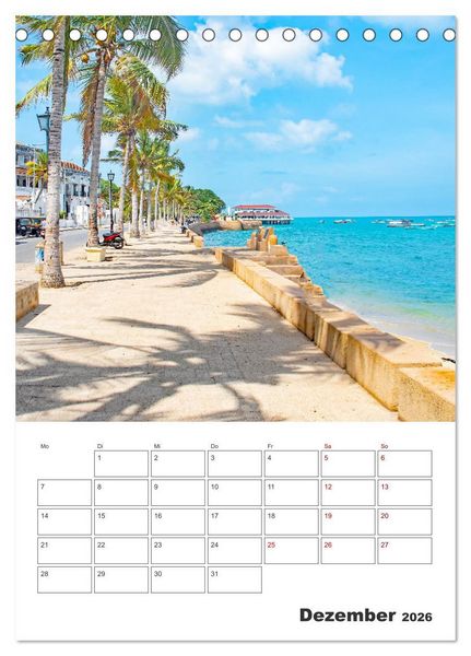 Produktbild: Sansibar - K&uuml;stenstadt mit Charme (Tischkalender 2026 DIN A5 hoch), CALVENDO Monatskalender