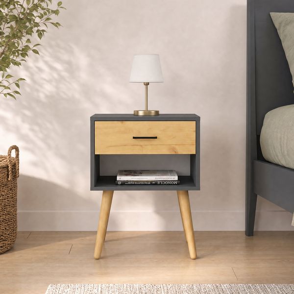 Produktbild: Nachttisch mit Schublade 45x30x56 cm Singol XL