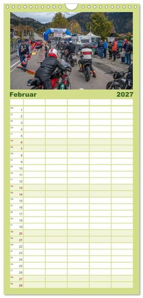Produktbild: Familienplaner 2027 - Motorr&auml;der am Jochpass mit 5 Spalten (Wandkalender, 21 x 45 cm) CALVENDO