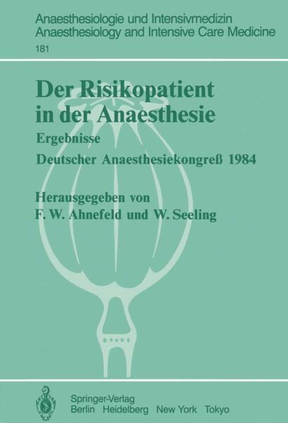 Produktbild: Der Risikopatient in der Anaesthesie