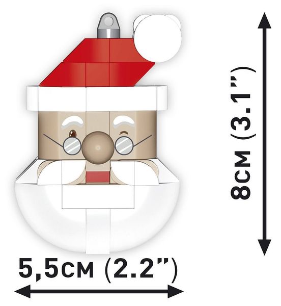 Produktbild: COBI 20011 - Weihnachtsmann, Christbaumschmuck, Bausatz 75 Klemmbausteine