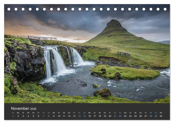 Produktbild: Island (Tischkalender 2026 DIN A5 quer), CALVENDO Monatskalender