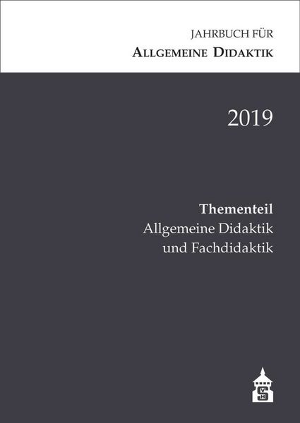Produktbild: Jahrbuch f&uuml;r Allgemeine Didaktik 2019