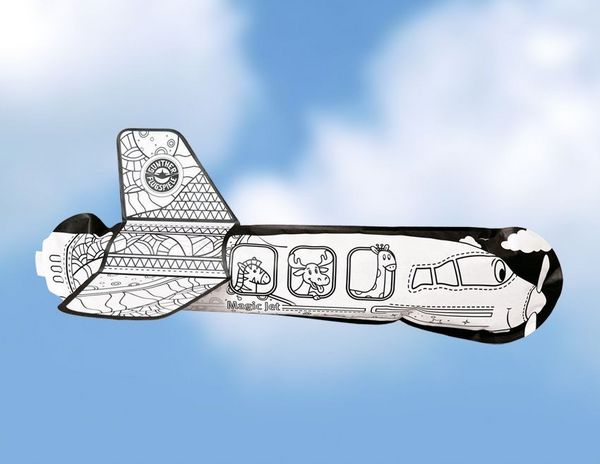 Produktbild: Paul G&uuml;nther 1590 - MAGIC JET, Aufblasbares Ausmalbild, Anmalen, aufblasen, fliegen!