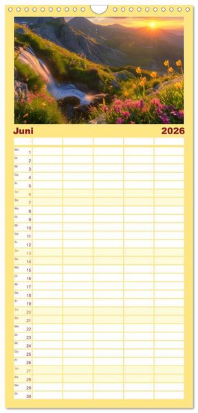 Produktbild: Familienplaner 2026 - Wo Wasser und Magie sich vereinen mit 5 Spalten (Wandkalender, 21 x 45 cm) CALVENDO