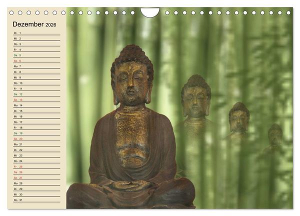 Produktbild: Buddha und Yin Yang (Wandkalender 2026 DIN A4 quer), CALVENDO Monatskalender