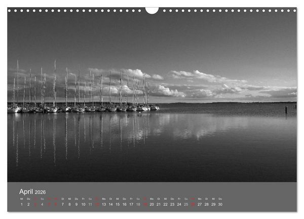 Produktbild: Ostsee - von schwarz bis wei&szlig; (Wandkalender 2026 DIN A3 quer), CALVENDO Monatskalender