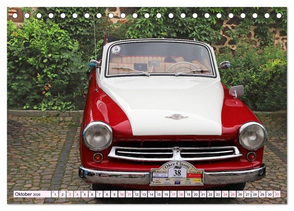 Produktbild: Ohre Classics - Oldtimer auf der Schlossdom&auml;ne in Wolmirstedt (Tischkalender 2026 DIN A5 quer), CALVENDO Monatskalender