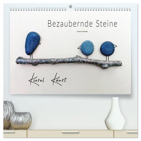 Produktbild: Bezaubernde Steine - Kieselkunst (hochwertiger Premium Wandkalender 2026 DIN A2 quer), Kunstdruck in Hochglanz