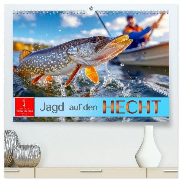 Produktbild: Jagd auf den Hecht (hochwertiger Premium Wandkalender 2026 DIN A2 quer), Kunstdruck in Hochglanz