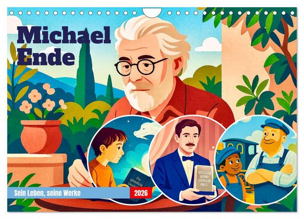 Michael Ende (Wandkalender 2026 DIN A4 quer), CALVENDO Monatskalender