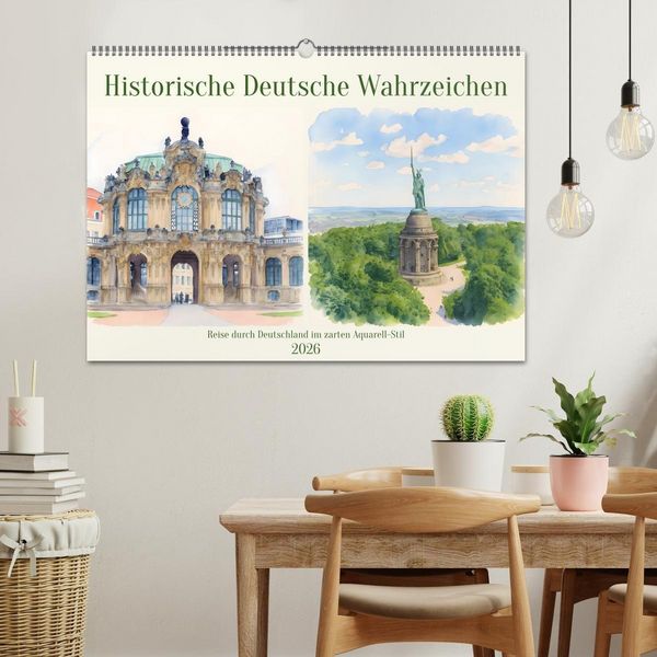 Produktbild: Historische Deutsche Wahrzeichen (Wandkalender 2026 DIN A2 quer), CALVENDO Monatskalender
