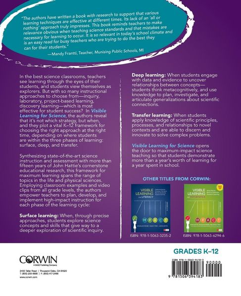 Produktbild: Visible Learning for Science, Grades K-12