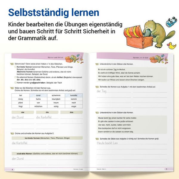 Produktbild: Grammatik mit Rico Schnabel, Klasse 4 - silbierte Ausgabe