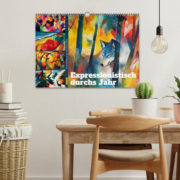 Produktbild: Expressionistisch durchs Jahr (Wandkalender 2026 DIN A3 quer), CALVENDO Monatskalender