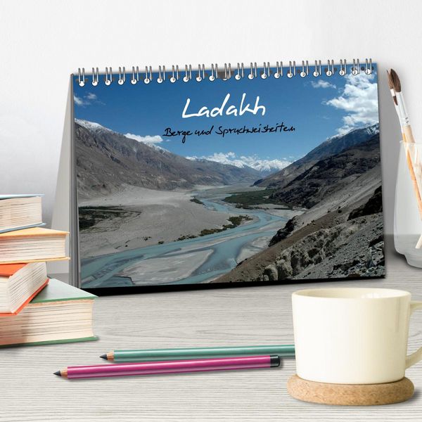 Produktbild: Ladakh, Berge und Spruchweisheiten (Tischkalender 2026 DIN A5 quer), CALVENDO Monatskalender