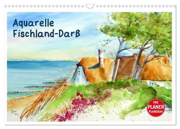 Produktbild: Aquarelle - Fischland-Dar&szlig; (Wandkalender 2026 DIN A3 quer), CALVENDO Monatskalender