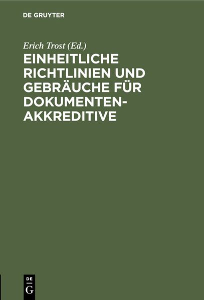 Produktbild: Einheitliche Richtlinien und Gebr&auml;uche f&uuml;r Dokumentenakkreditive