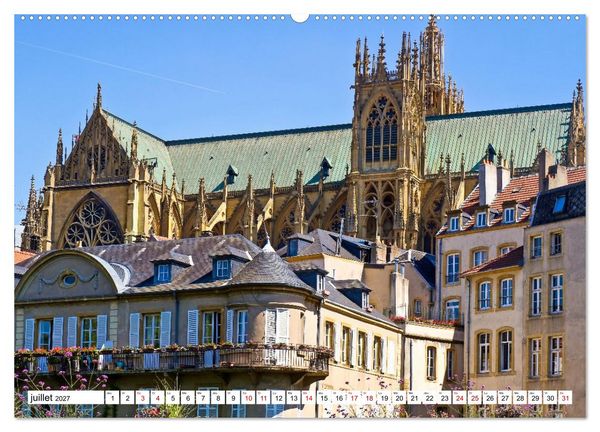 Produktbild: Les cath&eacute;drales fran&ccedil;aises &ndash; Des chefs-d'&oelig;uvre de l&rsquo;architecture gothique (Calendrier mural haut de gamme 2027 DIN A2 vertical), CALVENDO calendrier mensuel
