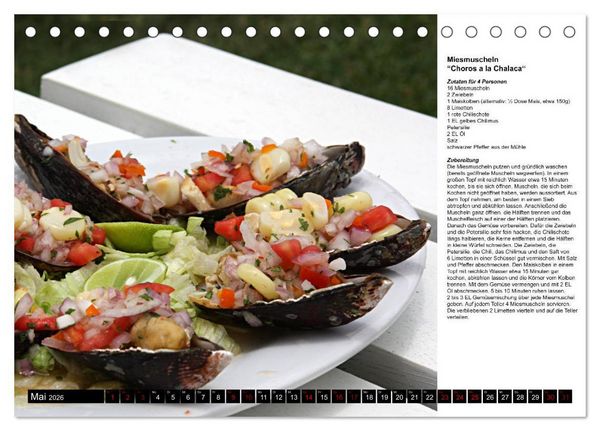 Produktbild: PERU - Kulinarisch (Tischkalender 2026 DIN A5 quer), CALVENDO Monatskalender