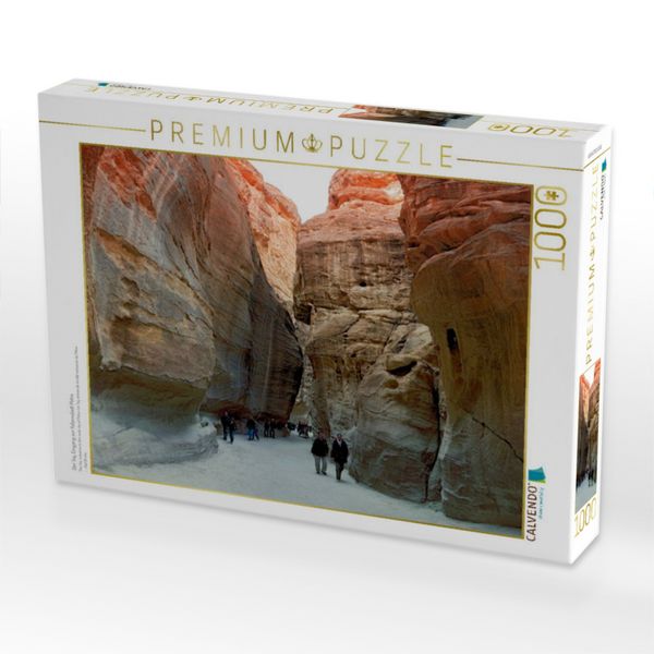 Produktbild: CALVENDO Puzzle Der Siq, Eingang zur Felsenstadt Petra | 1000 Teile Lege-Gr&ouml;&szlig;e 64x48cm Foto-Puzzle f&uuml;r gl&uuml;ckliche Stunden