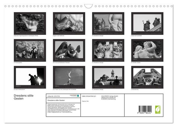 Produktbild: Dresdens stille Gesten (Wandkalender 2026 DIN A3 quer), CALVENDO Monatskalender