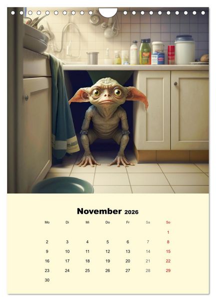 Produktbild: Monsteralarm. Die Invasion der kleinen Qu&auml;lgeister (Wandkalender 2026 DIN A4 hoch), CALVENDO Monatskalender