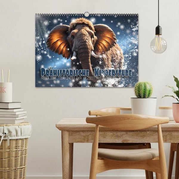 Produktbild: Pr&auml;historische Kinderstube - niedliche Tierkinder der Urzeit (Wandkalender 2027 DIN A3 quer), CALVENDO Monatskalender