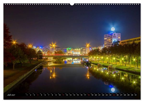 Produktbild: City Lights Saarbr&uuml;cken (hochwertiger Premium Wandkalender 2027 DIN A2 quer), Kunstdruck in Hochglanz