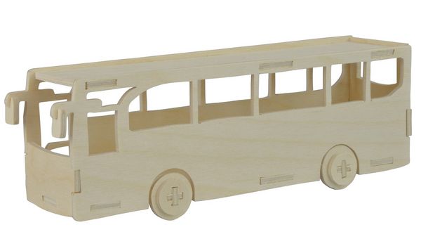 Produktbild: PEBARO 851/6 - Holzbausatz Bus, 20 Teile, Holzkonstruktion zum Zusammenstecken