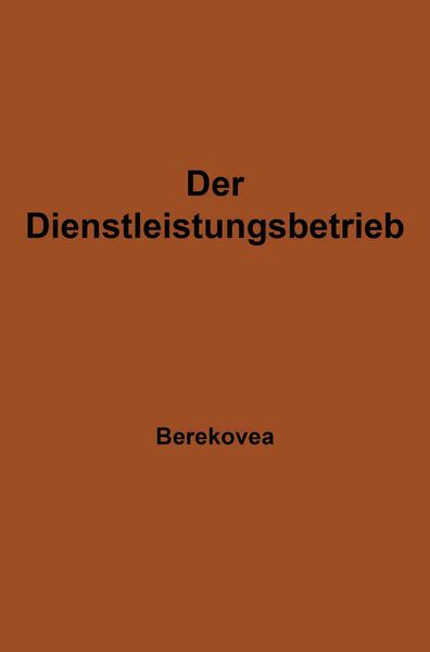 Produktbild: Der Dienstleistungsbetrieb