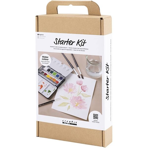Produktbild: Creativ Company DIY Sets Malen Starter Kreativ Set Aquarellfarben, Kreativ Box