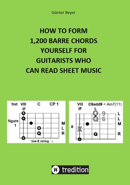 Produktbild: HOW TO FORM 1,200 BARRE CHORDS YOURSELF FOR GUITARISTS WHO CAN READ SHEET MUSIC
