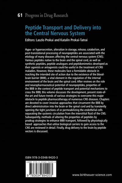 Produktbild: Peptide Transport and Delivery into the Central Nervous System