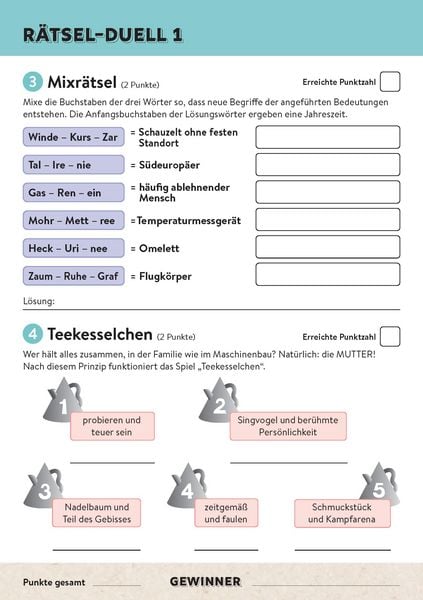 Produktbild: Battle-Block R&auml;tsel-Duell | Spieleblock mit 25 Duellen f&uuml;r je 2 Spieler