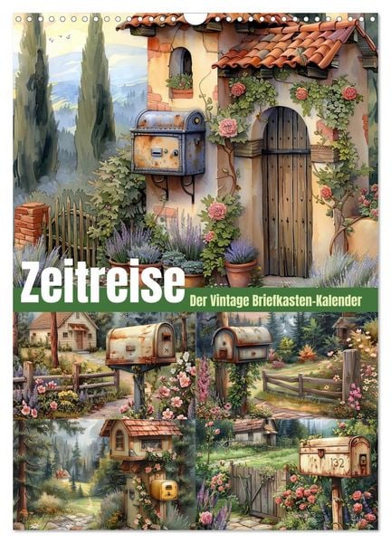 Produktbild: Zeitreise - Der vintage Briekasten Kalender (Wandkalender 2026 DIN A3 hoch), CALVENDO Monatskalender