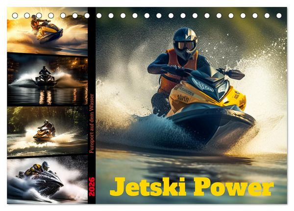 Jetski Power (Tischkalender 2026 DIN A5 quer), CALVENDO Monatskalender