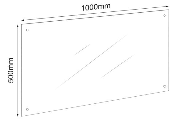 Produktbild: K&uuml;chenr&uuml;ckwand Herd Spritzschutz 100 x 50 cm Esilo