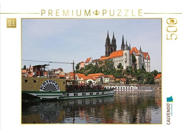 CALVENDO Puzzle Blick über die Elbe auf Meißen | 500 Teile Lege-Größe 48 × 36 cm Foto-Puzzle für Erwachsene